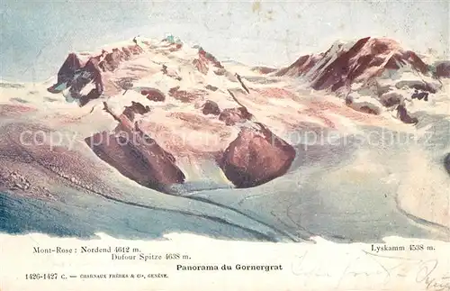 AK / Ansichtskarte Gornergrat Zermatt Mont Rose Dufour Spitze Lyskamm Gebirgspanorama Walliser Alpen Kat. Gornergrat