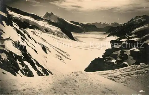 AK / Ansichtskarte Jungfraujoch Aletschgletscher Gebirgspanorama Berner Alpen Kat. Jungfrau