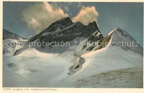 AK / Ansichtskarte Jungfrau BE vom Jungfraujoch Plateau Gebirgspanorama Berner Alpen Kat. Jungfrau