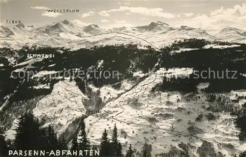AK / Ansichtskarte Conters Praettigau Parsenn Abfahrten Wintersportplatz Alpen Kat. Conters Praettigau
