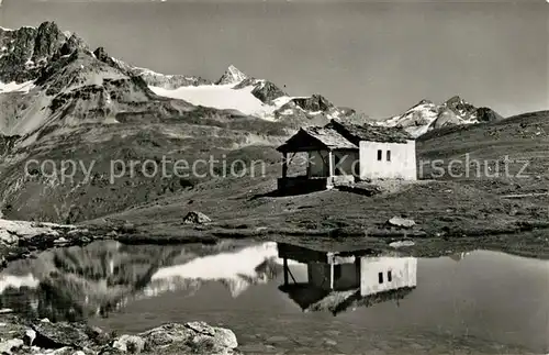 AK / Ansichtskarte Zermatt VS Schwarzsee Bergsee Berghuette Walliser Alpen Kat. Zermatt