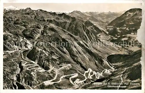 AK / Ansichtskarte Gotthardpass Strada del San Gottardo Val Tremola Alpenpanorama