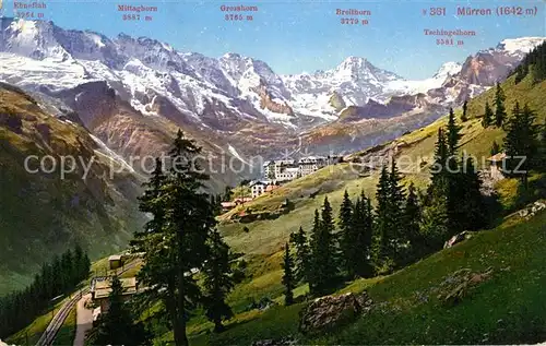 AK / Ansichtskarte Muerren BE Landschaftspanorama Blick zu den Berner Alpen Kat. Muerren