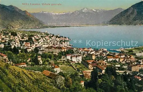 AK / Ansichtskarte Locarno Lago Maggiore Veduta generale Alpi Alpenpanorama