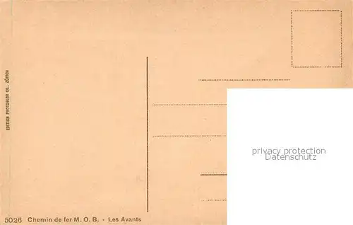 AK / Ansichtskarte Les Avants Chemin de fer M. O. B. Landschaftspanorama Alpen Kat. Les Avants