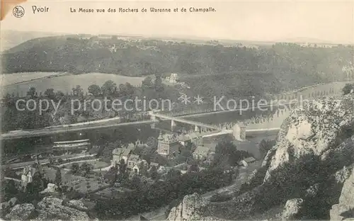 AK / Ansichtskarte Yvoir La Meuse vue des Rochers de Warenne et de Champalle Kat. 