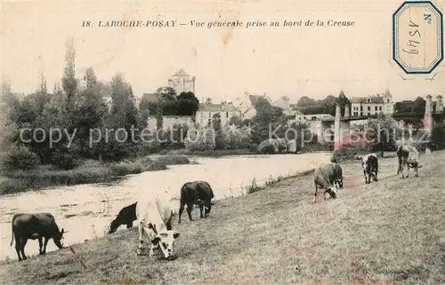 AK / Ansichtskarte La Roche Posay Vue generale prise au bord de la Creuse Kat. La Roche Posay