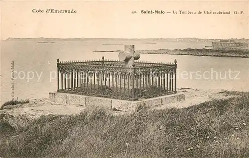 AK / Ansichtskarte Saint Malo Ille et Vilaine Bretagne Tombeau de Chateaubriand Cote d Emeraude Kat. Saint Malo