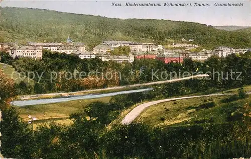 AK / Ansichtskarte Weilmuenster Landschaftspanorama mit Kindersanatorium Kat. Weilmuenster