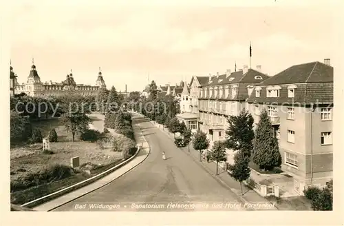 AK / Ansichtskarte Bad Wildungen Sanatorium Helenenquelle und Hotel Fuerstenhof Kat. Bad Wildungen