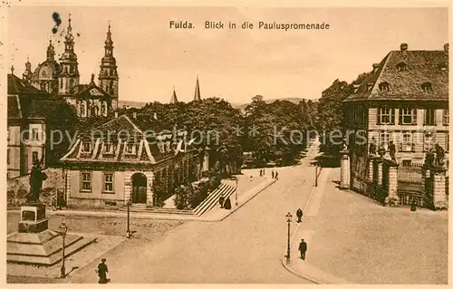 AK / Ansichtskarte Fulda Blick in die Pauluspromenade Denkmal Kat. Fulda