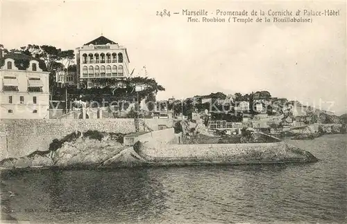 AK / Ansichtskarte Marseille Bouches du Rhone Promenade de la Corniche et Palace Hotel