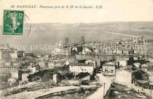 AK / Ansichtskarte Marseille Bouches du Rhone Panorama pris de Notre Dame de la Garde