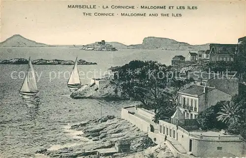 AK / Ansichtskarte Marseille Bouches du Rhone La Corniche Maldorme et les Iles