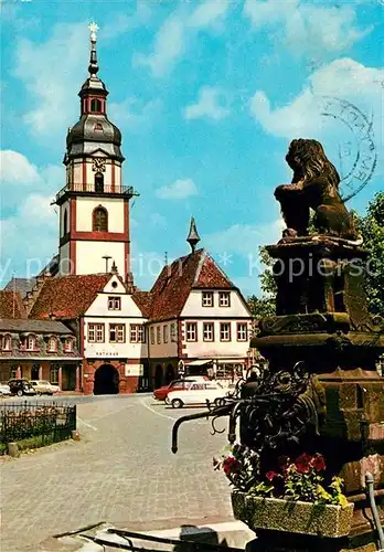 AK / Ansichtskarte Erbach Odenwald Rathaus Stadtkirche Kat. Erbach