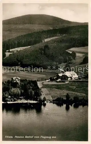 AK / Ansichtskarte Titisee Fliegeraufnahme mit Pension Seehof Kat. Titisee Neustadt