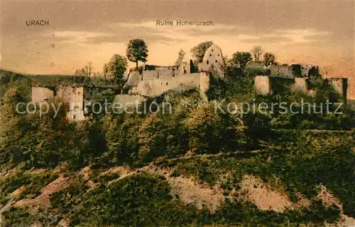 AK / Ansichtskarte Urach Bad Ruine Hohenurach Kat. Bad Urach
