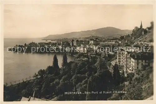AK / Ansichtskarte Montreux VD Bon Port et Riant Chateau Kat. Montreux