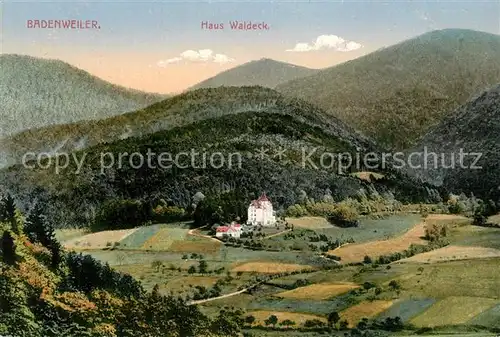 AK / Ansichtskarte Badenweiler Haus Waldeck Panorama Kat. Badenweiler