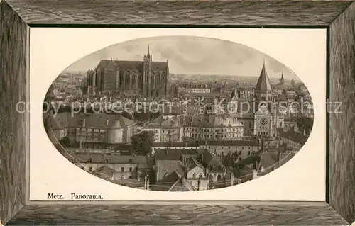 AK / Ansichtskarte Metz Moselle Panorama Kathedrale Stadtzentrum Bilderrahmen Kat. Metz