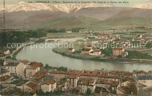 AK / Ansichtskarte Grenoble Panorama de la Tronche Ile Verte et la Chaine des Alpes Kat. Grenoble