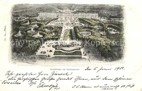 AK / Ansichtskarte Versailles Yvelines Panorama Chateau a vol d oiseau Kat. Versailles