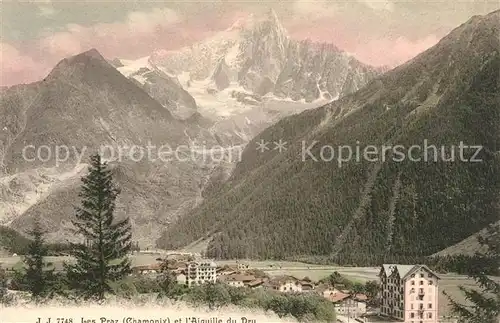 AK / Ansichtskarte Les Praz Panorama Aiguille du Dru Kat. Chamonix Mont Blanc