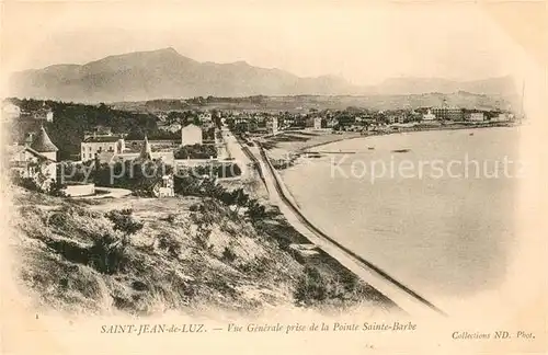 AK / Ansichtskarte Saint Jean de Luz Vue generale prise de la Pointe Sainte Barbe Kat. Saint Jean de Luz