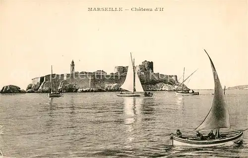 AK / Ansichtskarte Marseille Bouches du Rhone Chateau d If Voiliers