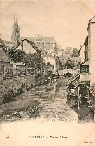 AK / Ansichtskarte Chartres Eure et Loir Vue sur l Eure Cathedrale Kat. Chartres