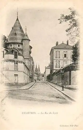 AK / Ansichtskarte Chartres Eure et Loir Rue du Lycee Kat. Chartres