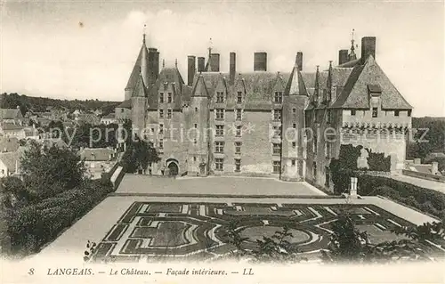 AK / Ansichtskarte Langeais Chateau Facade interieure Schloss Kat. Langeais