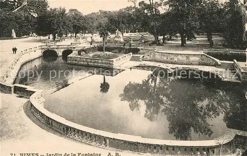 AK / Ansichtskarte Nimes Jardin de la Fontaine Kat. Nimes