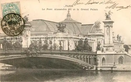 AK / Ansichtskarte Paris Pont Alexandre III et le Grand Palais Kat. Paris