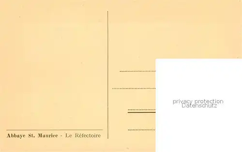 AK / Ansichtskarte Saint Maurice VS Abbaye Le Refectoire Kat. Sankt Moritz Wallis