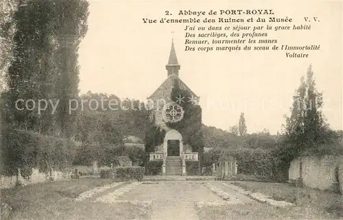 AK / Ansichtskarte Port Royal Abbaye vue d ensemble des Ruines et du Musee Kat. Versailles Yvelines