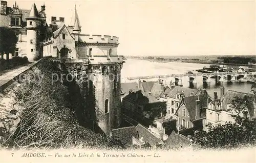 AK / Ansichtskarte Amboise Vue sur la Loire de la Terrasse du Chateau Kat. Amboise