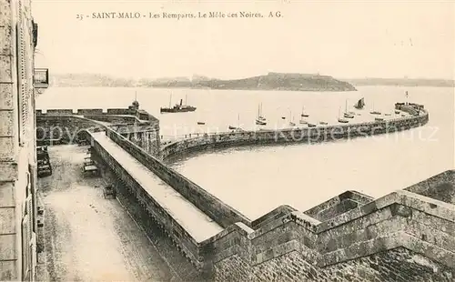 AK / Ansichtskarte Saint Malo Ille et Vilaine Bretagne Les Remparts Mole des Noires Kat. Saint Malo