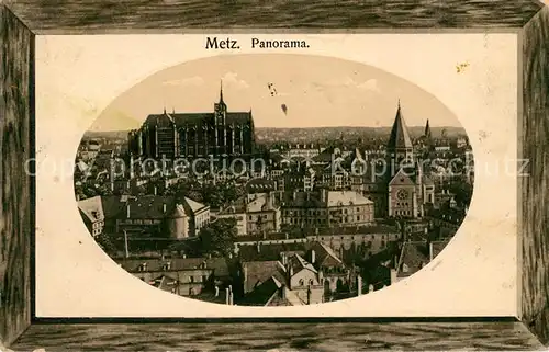 AK / Ansichtskarte Metz Moselle Stadtpanorama Kathedrale Bilderrahmen Kat. Metz