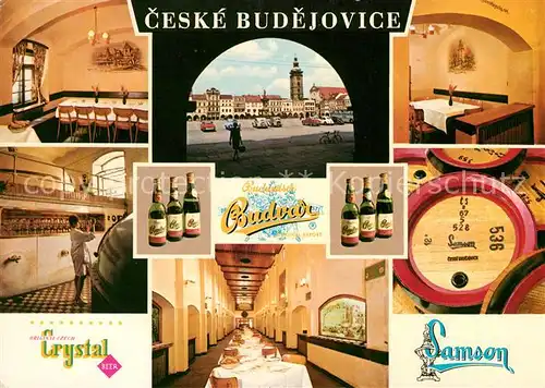 AK / Ansichtskarte Ceske Budejovice Restaurant Budvar Samson Crystal Kat. Budweis Ceske Budejovice