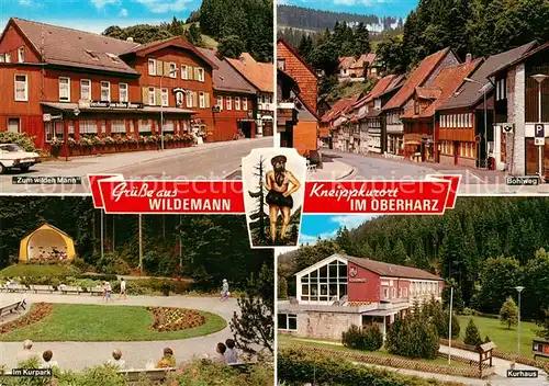 AK / Ansichtskarte Wildemann Zum wilden Mann Kurpark Bohlweg  Kat. Wildemann Harz
