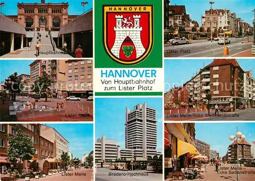 AK / Ansichtskarte Hannover Lister Meile Hauptbahnhof Bredero Hochhaus Kat. Hannover