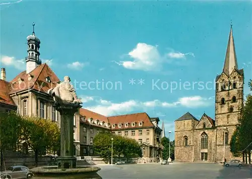 AK / Ansichtskarte Herford Rathaus Muensterkirche Kat. Herford