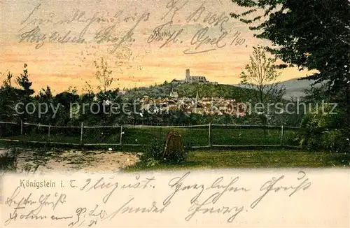 AK / Ansichtskarte Koenigstein Taunus Panorama mit Schloss Kat. Koenigstein im Taunus