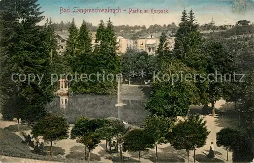 AK / Ansichtskarte Bad Langenschwalbach Partie im Kurpark