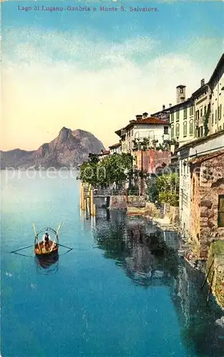 AK / Ansichtskarte Gandria Lago di Lugano Teilansicht mit Monte San Salvatore Kat. Gandria