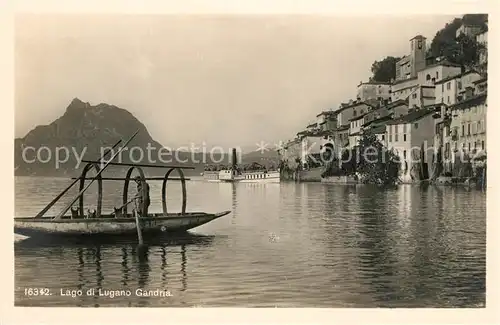 AK / Ansichtskarte Gandria Lago di Lugano Teilansicht Fischerboot Fahrgastschiff Kat. Gandria
