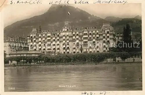 AK / Ansichtskarte Montreux VD Hotel Eden Kat. Montreux