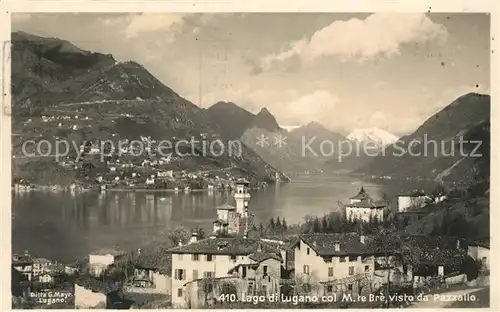 AK / Ansichtskarte Lago di Lugano e Monte Bre visto da Pazzallo Kat. Italien