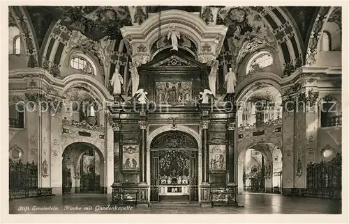 AK / Ansichtskarte Einsiedeln SZ Stift Kirche mit Gnadenkapelle Kat. Einsiedeln